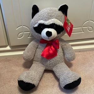 Plush stuffed raccoon doll